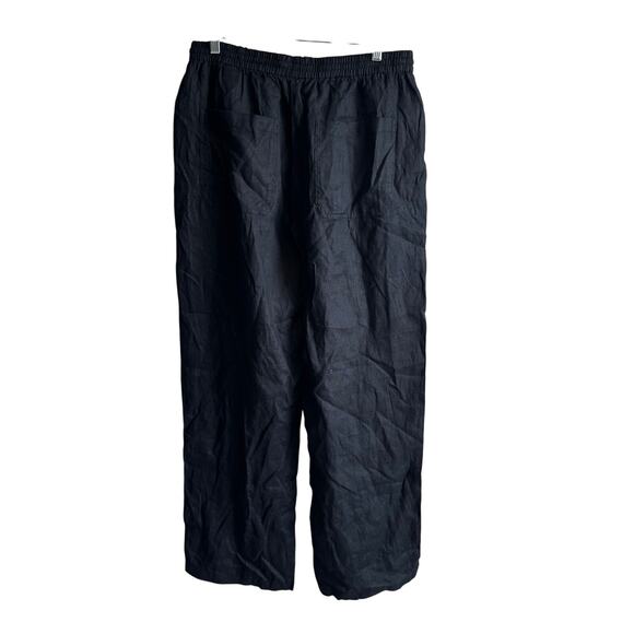 Banana Republic TALL Linen Pull On Ankle Pant Black L 713472 - Picture 6 of 11